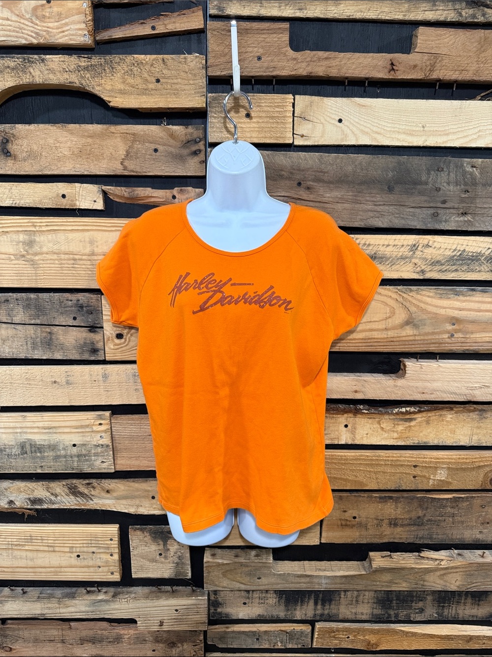 VTG Harley Davidson Women’s Orange Sturgis South Dakota Tee Size XL Made In USA